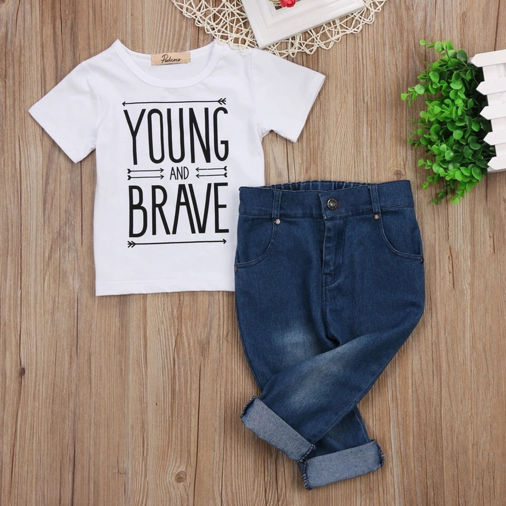 Young and Brave top and pants set